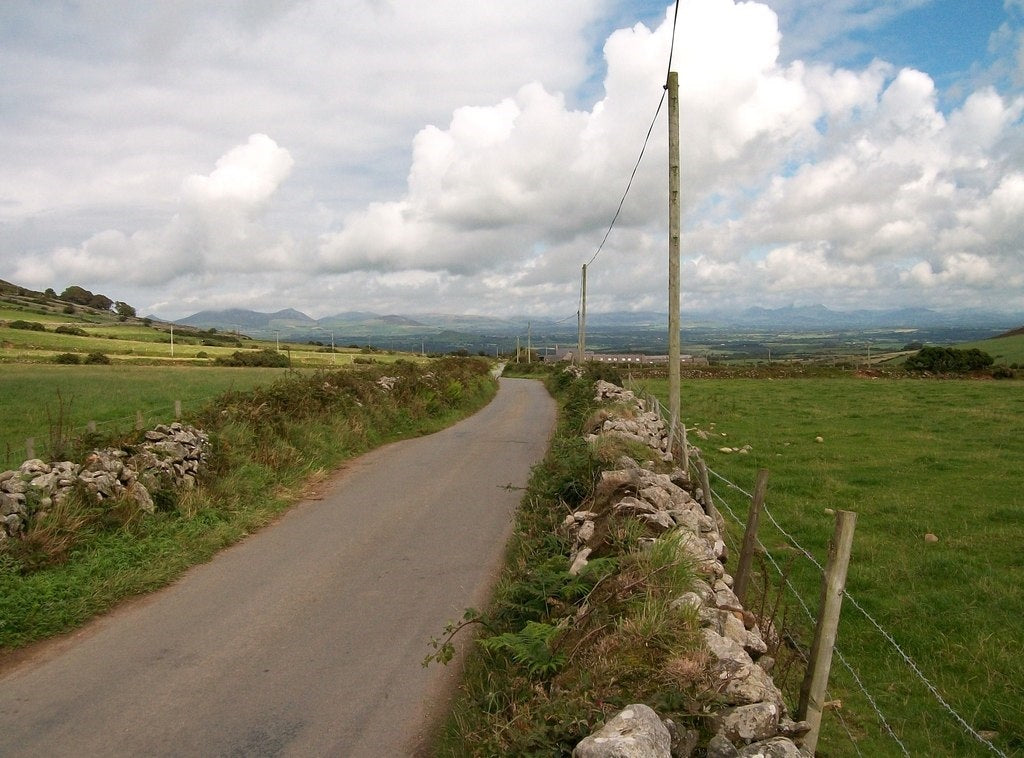 Photo 6x4 The road north of Penbodlas This road joins the B4415 at the no c2010