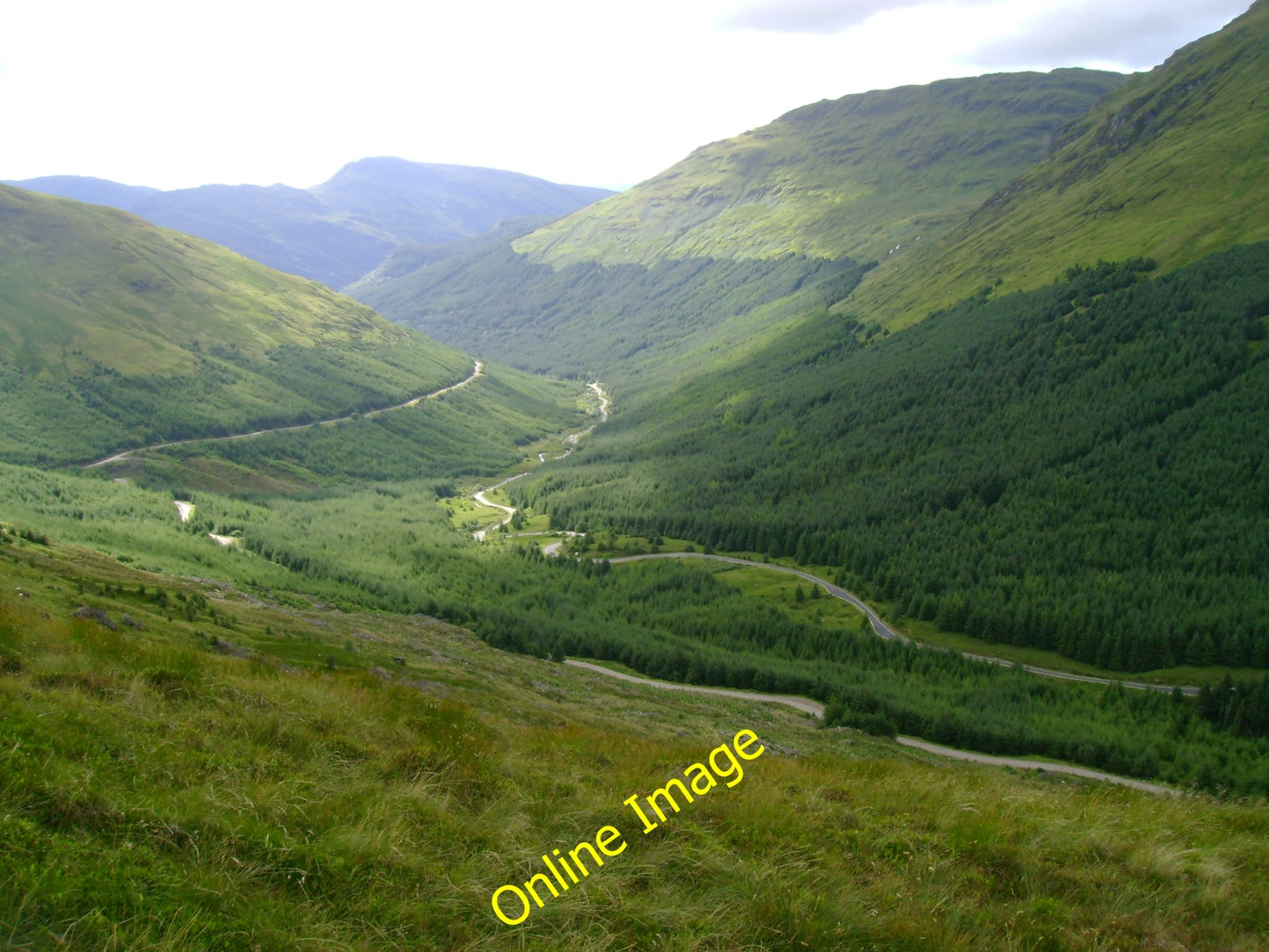 Photo 12x8 Gleann M\u00c3\u00b2r Loch Restil Looking down Gleann Mòr from c2010