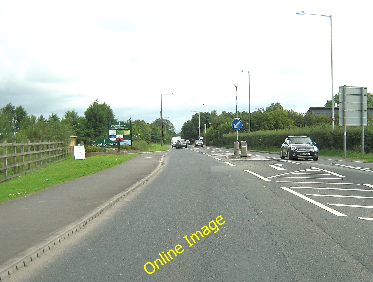 Photo 6x4 Approaching Avant Garden centre on the A49 Leyland c2010
