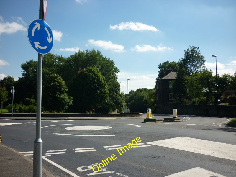 Photo 6x4 Mini roundabout on Bruntcliffe Lane Morley\/SE2627 As it joins c2010
