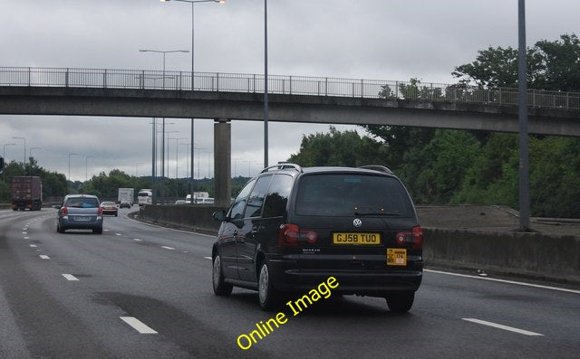 Photo 6x4 Footbridge over the M25, junction 9 Leatherhead c2010