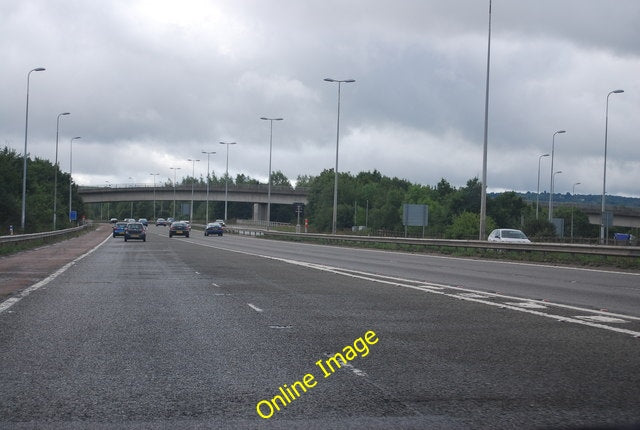 Photo 6x4 M25: part of junction 5 Chevening c2010
