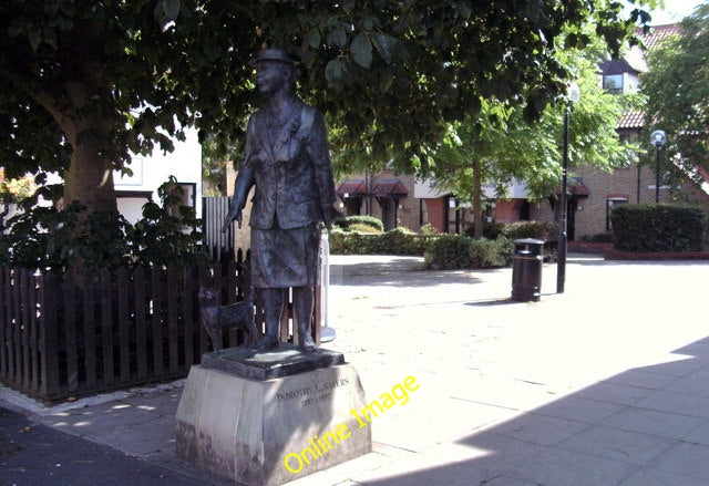 Photo 6x4 Dorothy L Sayers Statue, Freebournes Court, Witham Essex c2010