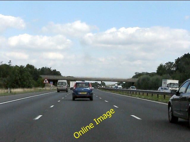 Photo 6x4 M5 Motorway at junction 10 Piff's Elm This is a uni-directional c2010