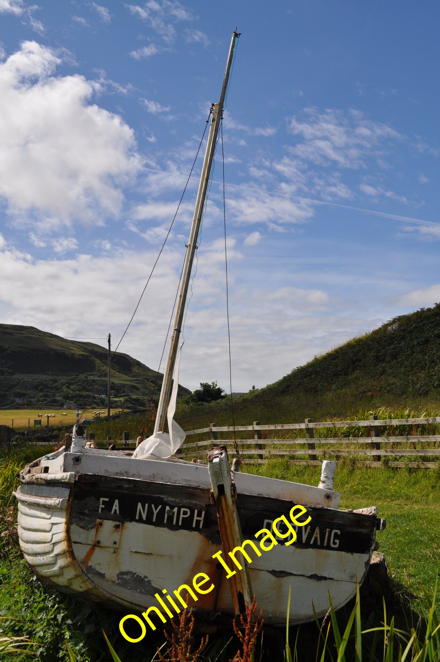 Photo 6x4 Boat in the reeds from the stern Calgary c2010