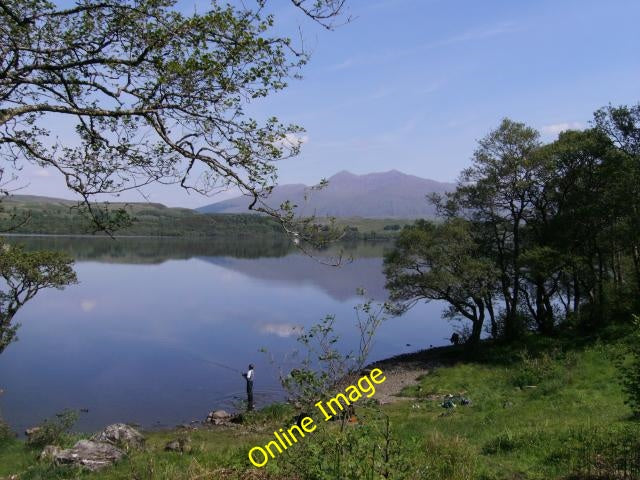 Photo 6x4 Angler at the Shore of Loch Awe Annat\/NN0322 Taken from the B c2009