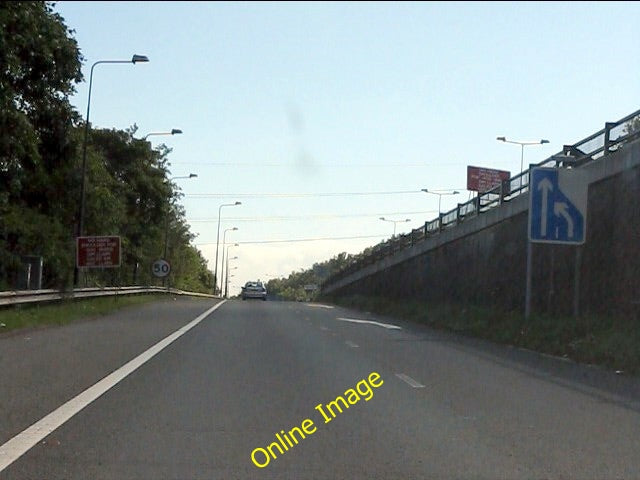 Photo 6x4 M4 Motorway - eastbound entry slip road, junction 24 Coldra c2010