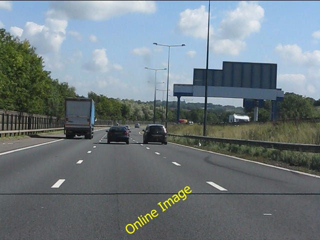 Photo 6x4 M4 Motorway at Langstone Cat's Ash c2010