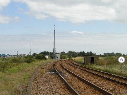 Photo 6x4 Railway line at the eastern end of the Acle straight Great Yarm c2010