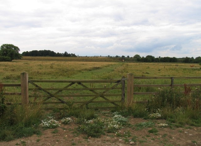 Photo 6x4 Field by the railway Edmondthorpe This gate was installed recen c2010