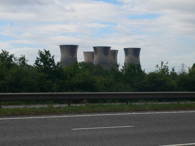 Photo 6x4 Cooling Towers, Willington Power Station Stenson The site of th c2010