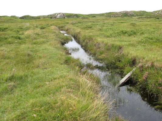 Photo 6x4 Bog with drain Fionnphort A drain cut into the low-lying boggy  c2010