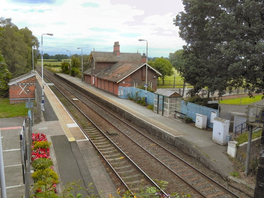 Photo 6x4 Plumley Station From the bridge at Plumley Moor Road. c2010