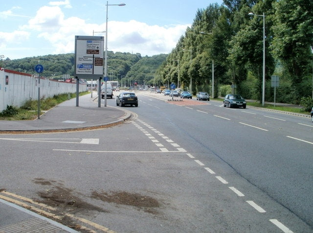 Photo 6x4 Cardiff : Leckwith Road approaching Capital Retail Park Cardiff c2010