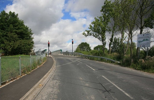 Photo 6x4 Rebuilt road bridge over the railway Wheldale The road bridge o c2010