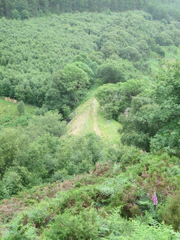 Photo 6x4 The old railway Nantserth View of the old railway (now a footpa c2010