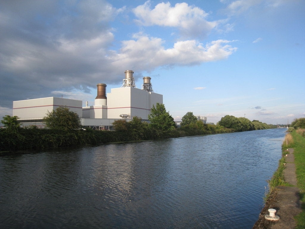 Photo 6x4 Keadby Power Station and the Stainforth and Keadby Canal  c2010