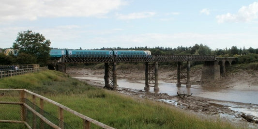 Photo 6x4 Newport : river railway bridge at low tide  Caerleon or Caerlli c2010