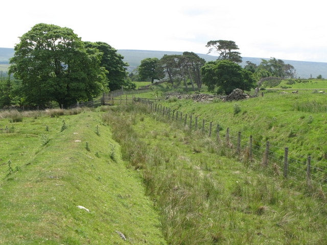 Photo 6x4 Embankment on the former Westgate- Rookhope railway Brotherlee  c2010