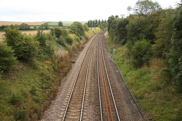 Photo 6x4 Clarborough Cutting Railway cutting looking east from The Baulk c2010