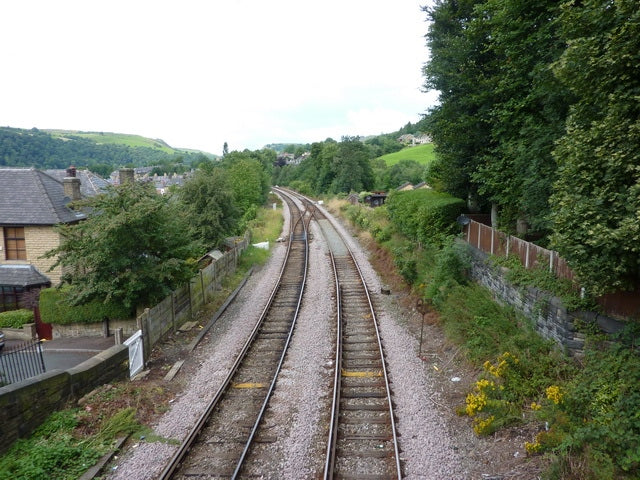 Photo 6x4 Burnley to Halifax Railway Todmorden Looking west towards Burnl c2010