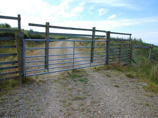 Photo 6x4 Gate on forest access road Barr Water\/NR7037 And the access to c2010