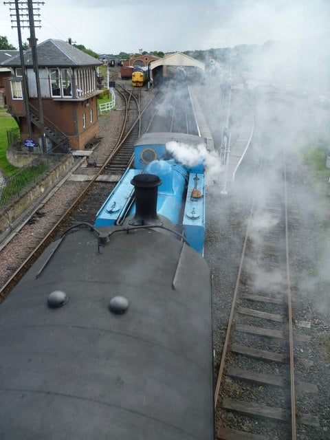 Photo 6x4 Train arriving at Bo'ness Station This is the view from the foo c2010