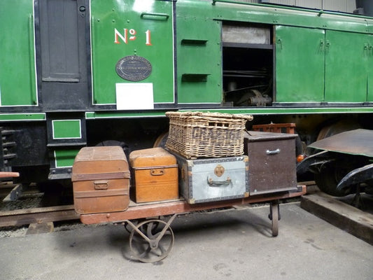 Photo 6x4 Platform trolley with luggage, Scottish Railway Exhibition Bo'n c2010