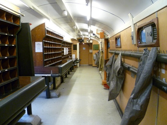 Photo 6x4 Royal Mail Coach interior, Scottish Railway Exhibition Bo'ness  c2010