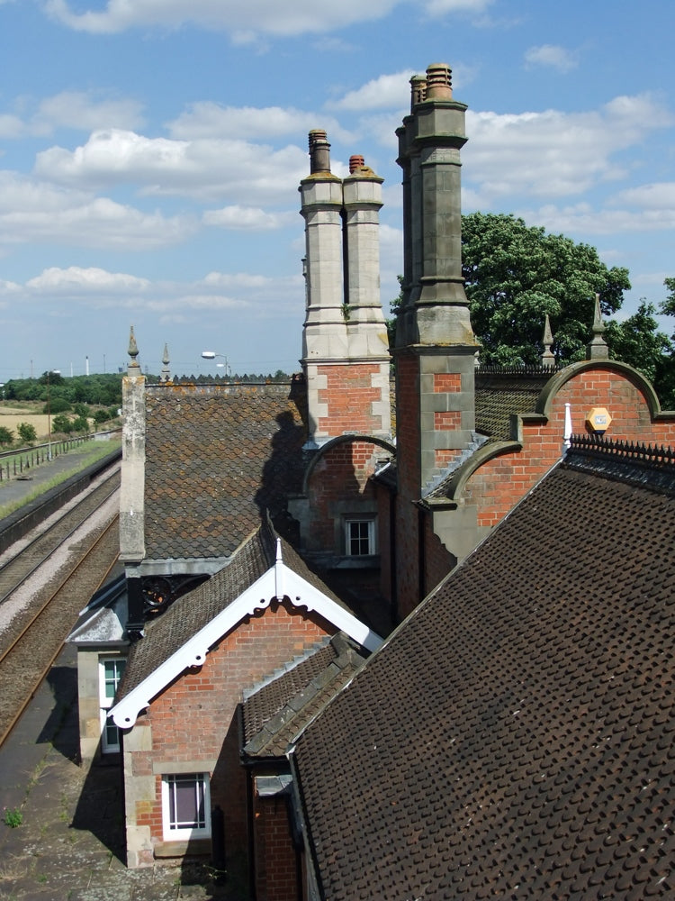 Photo 6x4 Roofscape - Brocklesby Station Ulceby\/TA1014 &quot;..Steeply-p c2010