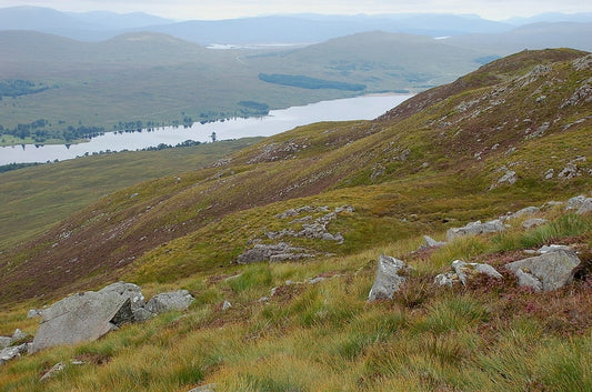 Photo 6x4 East side of Coire Orain Bridge of Orchy Boulders and heather g c2010