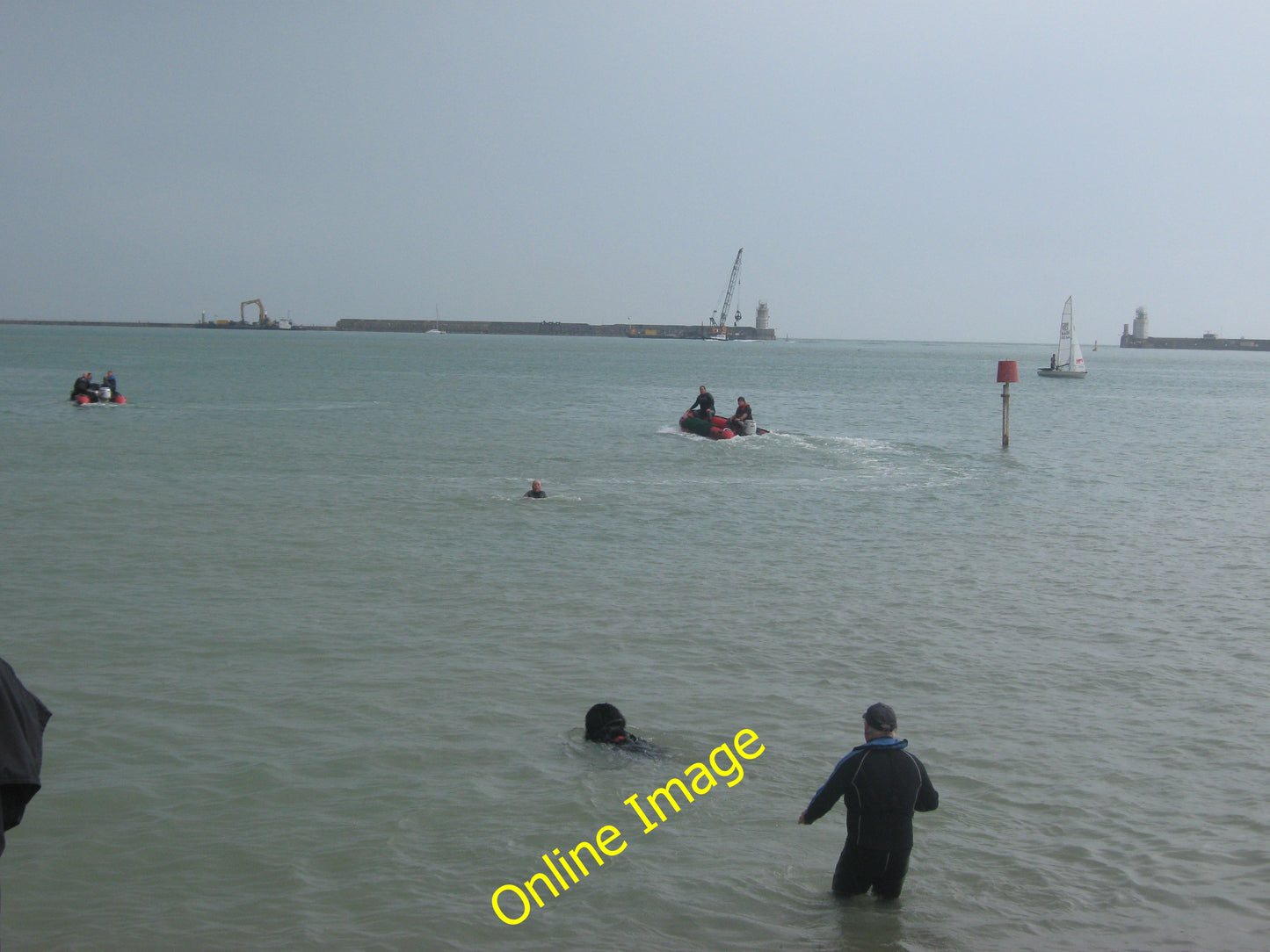 Photo 6x4 Newfoundland rescue dog training in Dover Harbour Dover\/TR3141 c2010