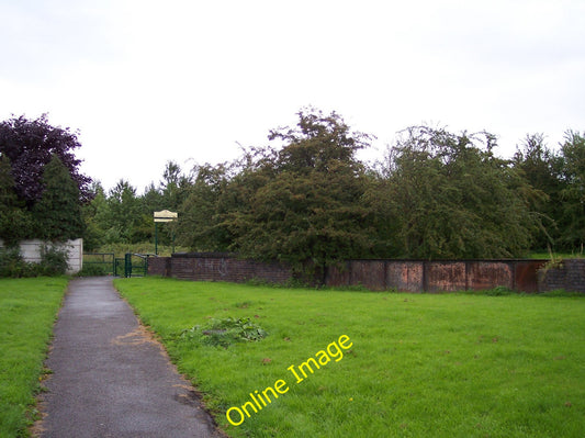 Photo 6x4 Remains of railway bridge parapet at entrance to King George V  c2010