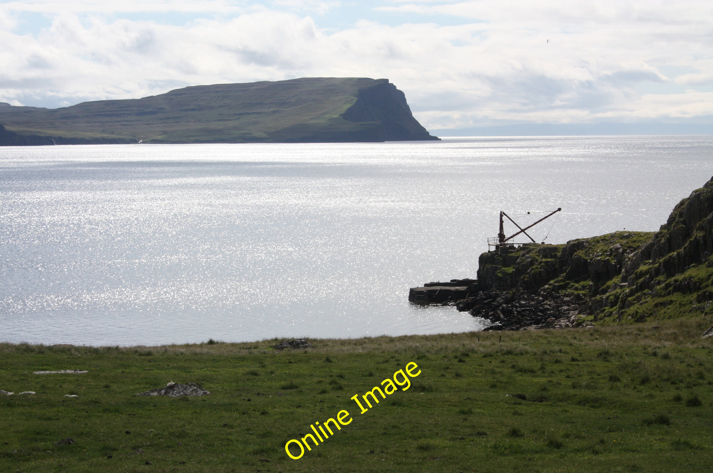 Photo 12x8 Crane above Neist Jetty Waterstein Rusted and unusable. 
Erect c2010