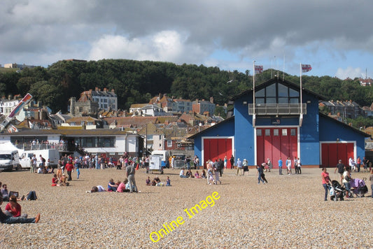 Photo 6x4 Lifeboat Station Hastings\/TQ8110 Old Town and West Hill to the c2010