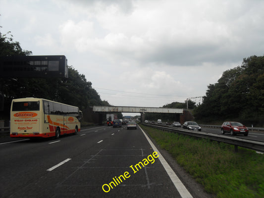 Photo 12x8 Railway crossing the M6 Motorway Bradwall Green  c2010