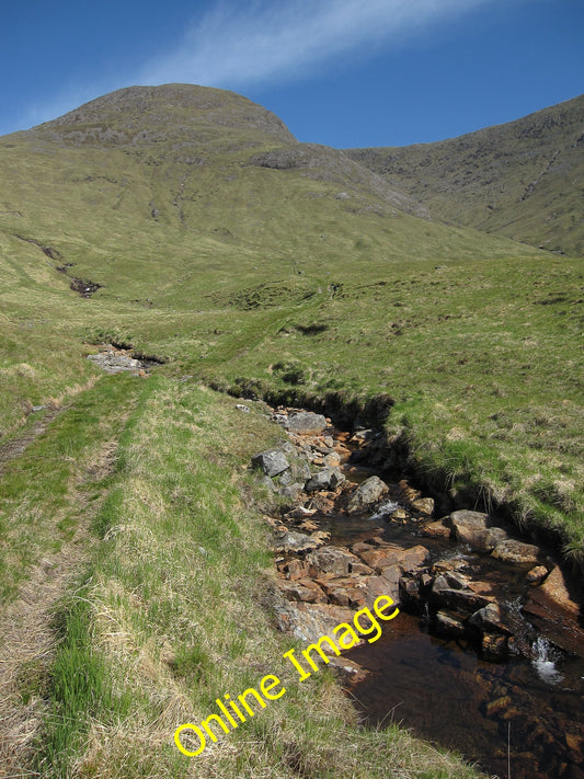 Photo 12x8 Track up Stob Ghabhar Allt Ghabhar Crossing a tributary of Allt c2010