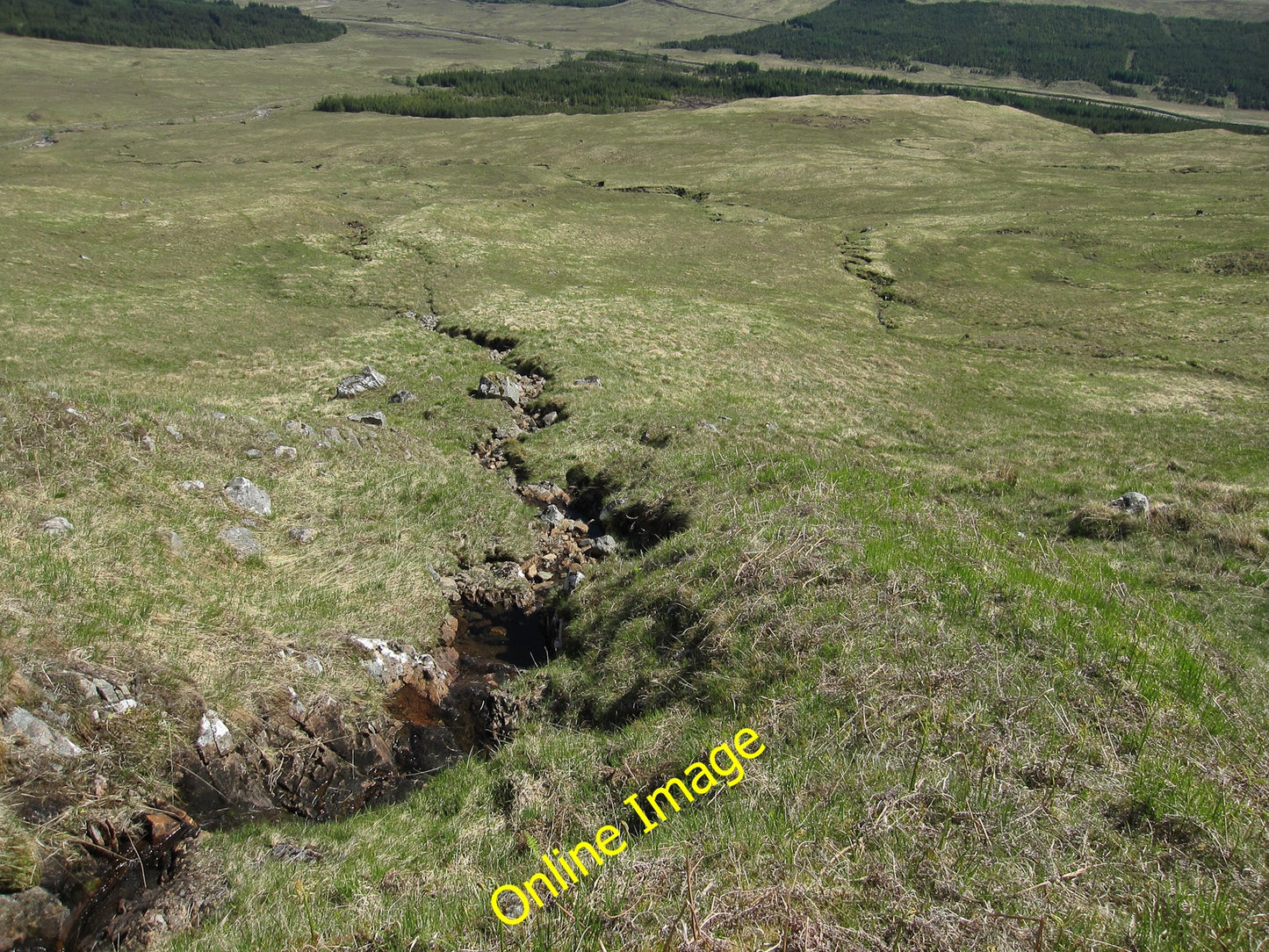 Photo 12x8 Looking down the flanks of Stob Ghabhar Buachaille Br\u00e8ige\ c2010