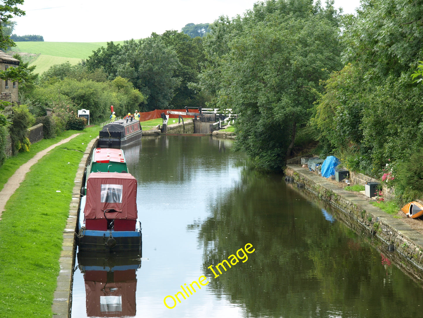 Photo 12x8 Above Bank Newton Locks The top lock of the Bank Newton flight  c2010