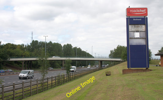 Photo 12x8 The M74 at Bothwell Services Bothwell\/NS7058 Looking towards G c2010