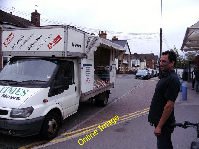 Photo 6x4 Mobile Newspaper Seller, Railway Station, Witham, Essex  c2010