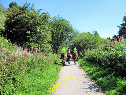 Photo 12x8 Riders on the Biddulph Valley Way The former railway line that  c2010