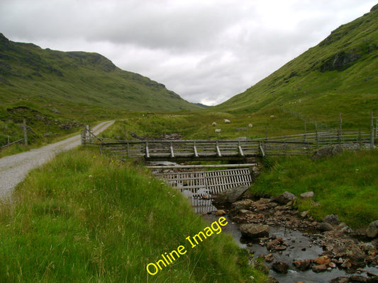 Photo 12x8 Bridge over Kinglas Water Beinn Chorranach Looking up Glen King c2010