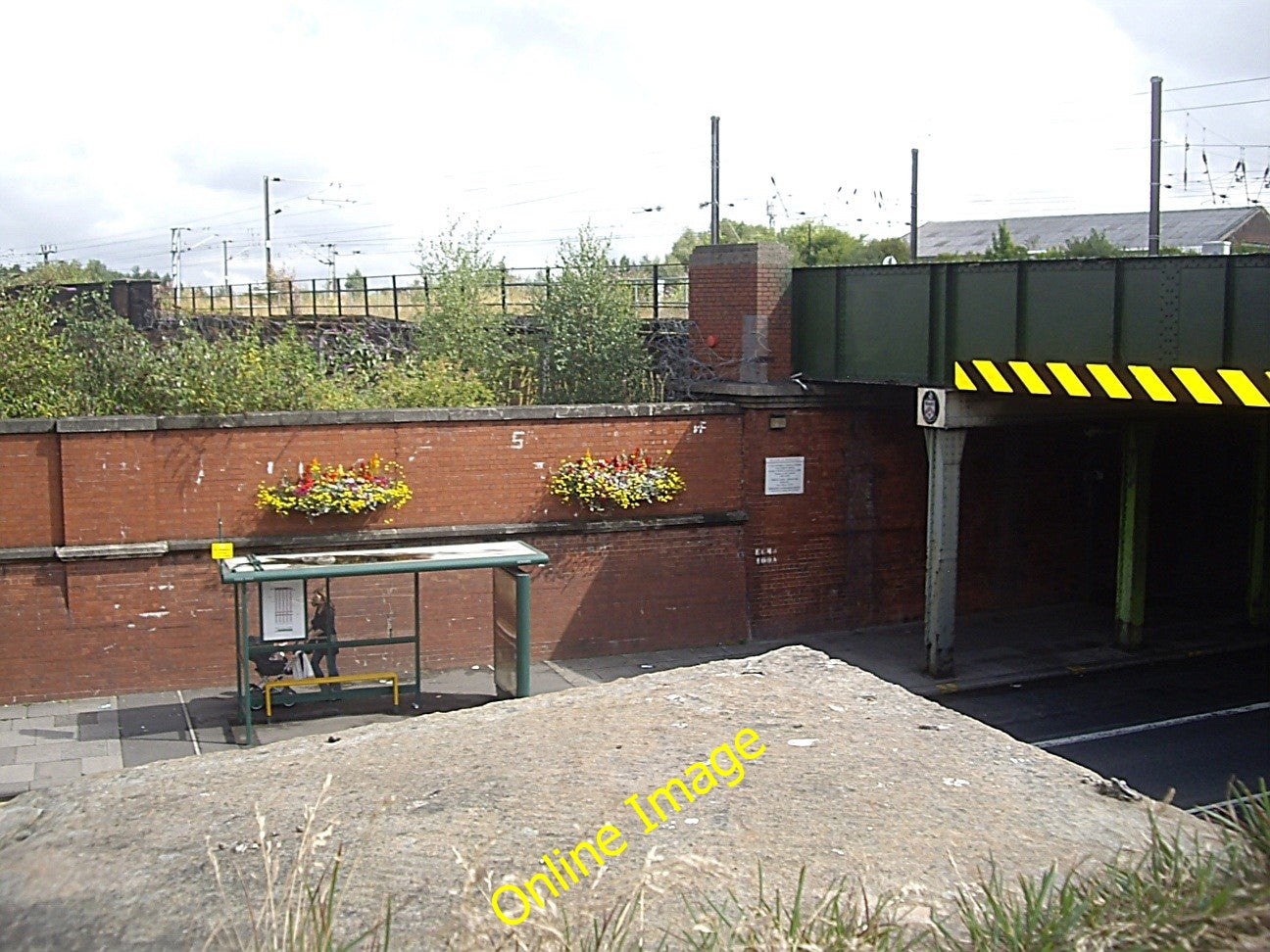 Photo 6x4 Railway Bridge over Parkgate Darlington With a bus shelter adja c2010