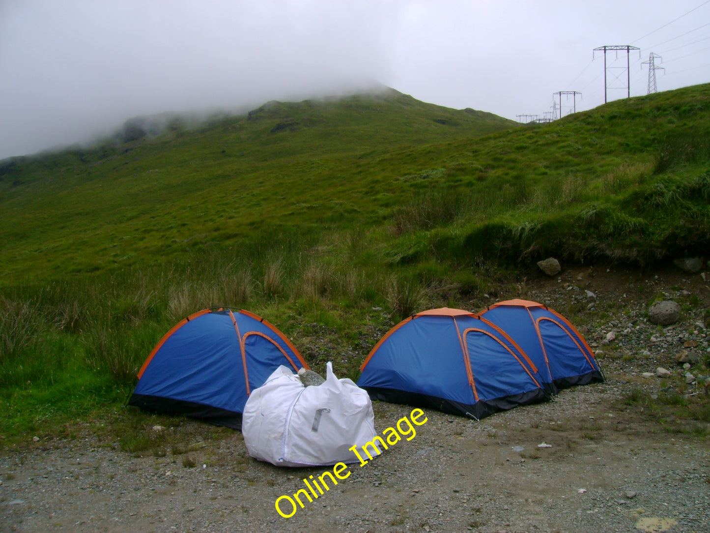 Photo 12x8 Maintenance tents Allt a' Chnoic Three tents apparently in use  c2010