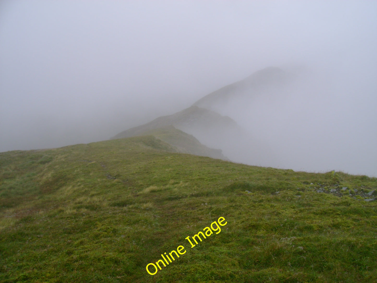 Photo 12x8 Misty ridge Stoban Dubha Looking down the northeast ridge of St c2010