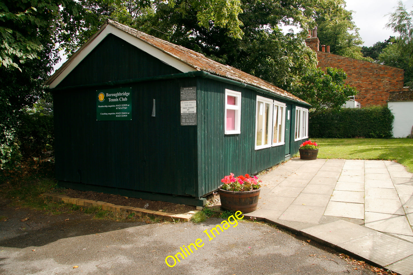 Photo 12x8 Boroughbridge Tennis Club Aldborough\/SE4066 The clubhouse and  c2010