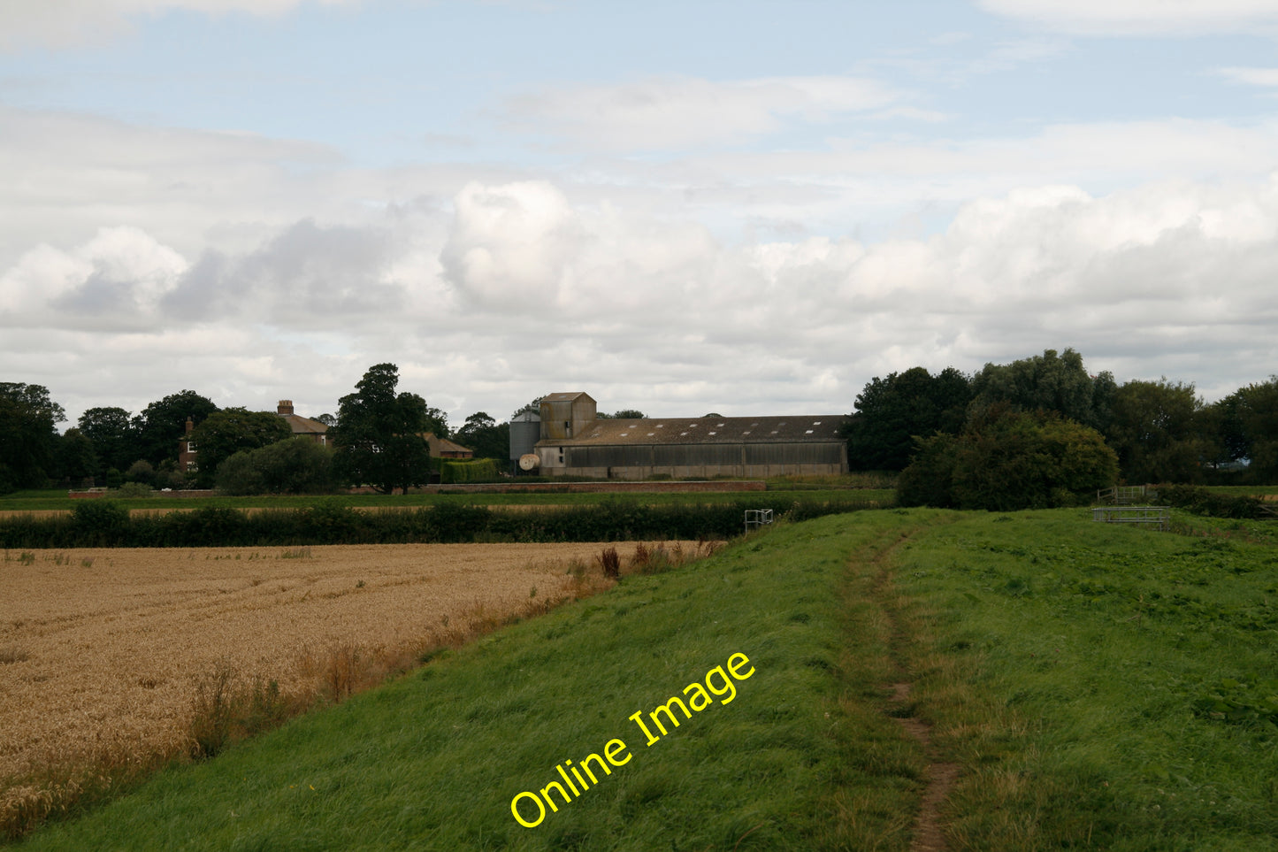 Photo 12x8 River Ure Flood Defences Aldborough\/SE4066 Footpath to Borough c2010