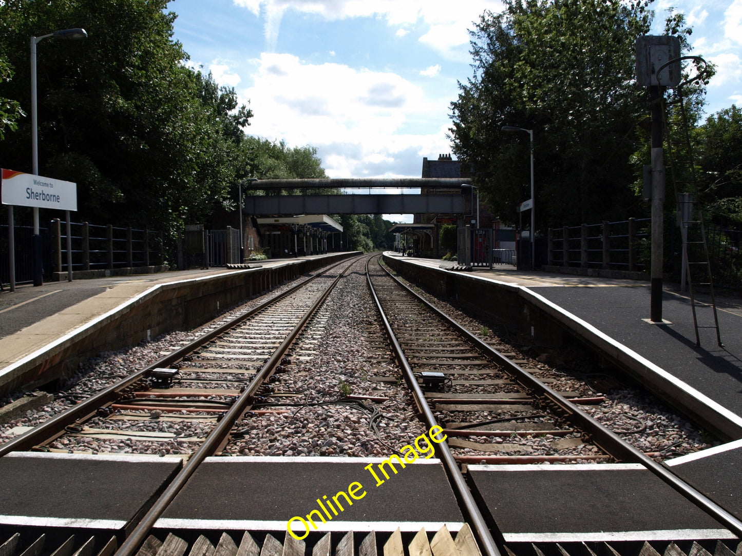 Photo 6x4 Sherborne Railway Station from level crossing Sherborne\/ST6316 c2010