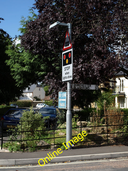 Photo 12x8 Road sign near Sherborne Railway Station Sherborne\/ST6316  c2010